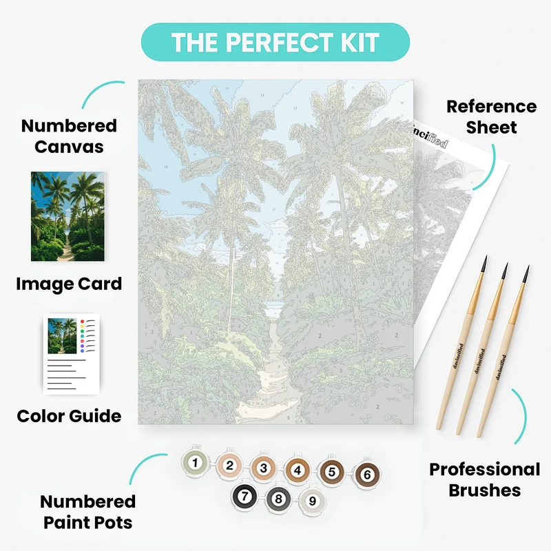 Tropical Paradise Path - Paint by Numbers Kit