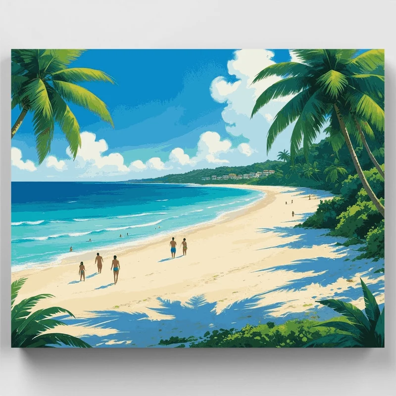 Tropical Beach Paradise - Paint by Numbers Kit