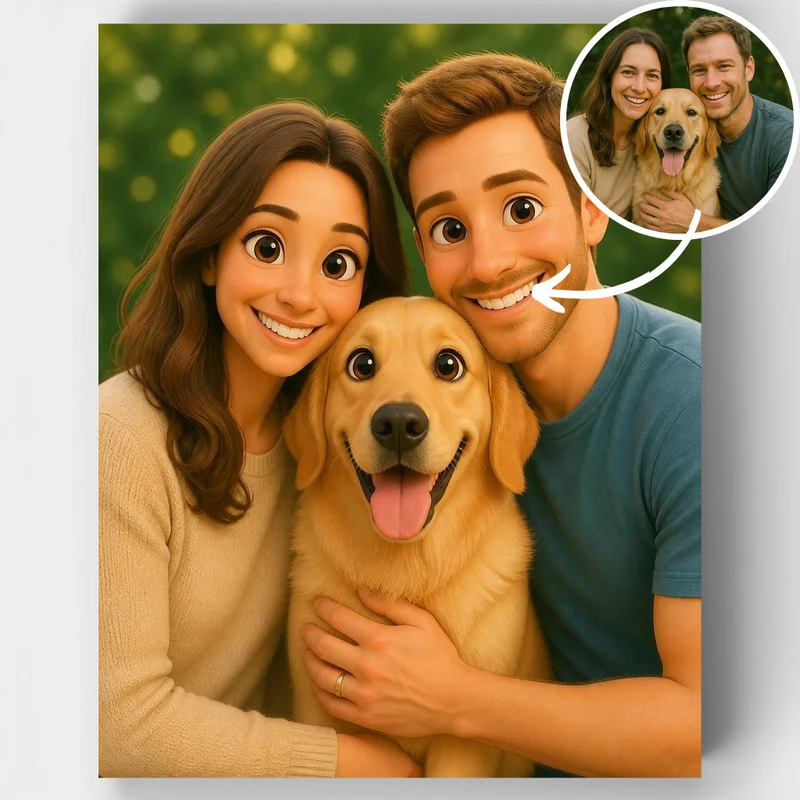 Cartoon Portrait - Custom Paint by Numbers Kit