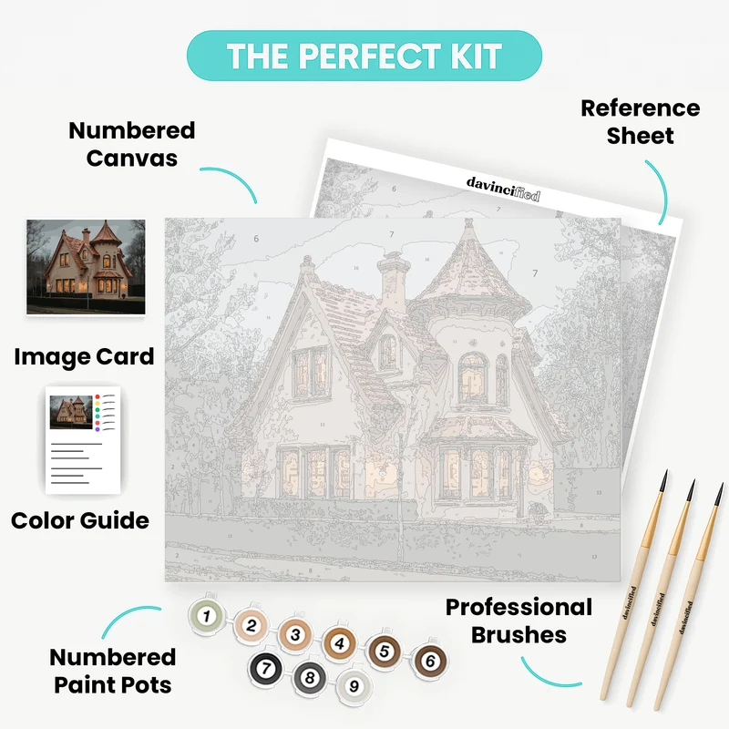 Fairy Tale Cottage - Paint by Numbers Kit