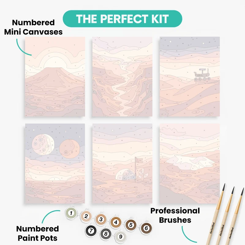 Mars Exploration - Mini Paint by Numbers Set