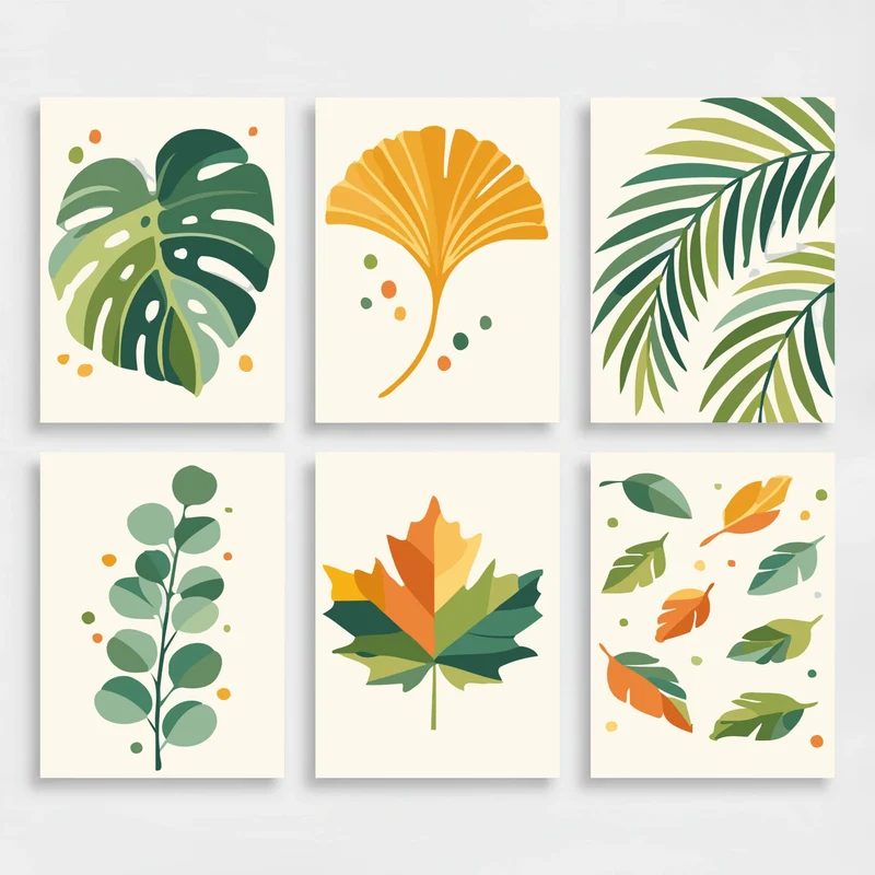 Autumn Leaves - Mini Paint by Numbers Set