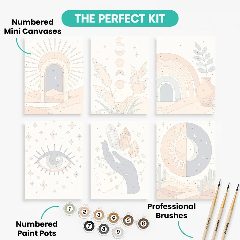 Boho Desert Dreams - Mini Paint by Numbers Set