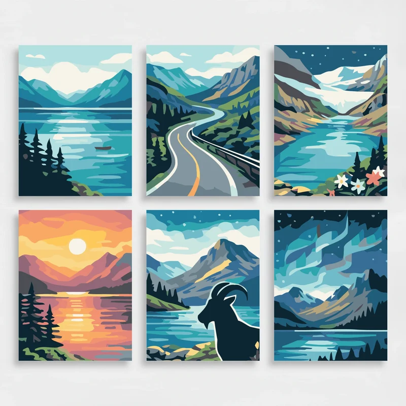 Mountain Wilderness - Mini Paint by Numbers Set