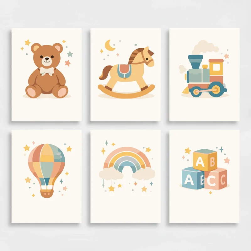Classic Nursery Toys - Mini Paint by Numbers Set