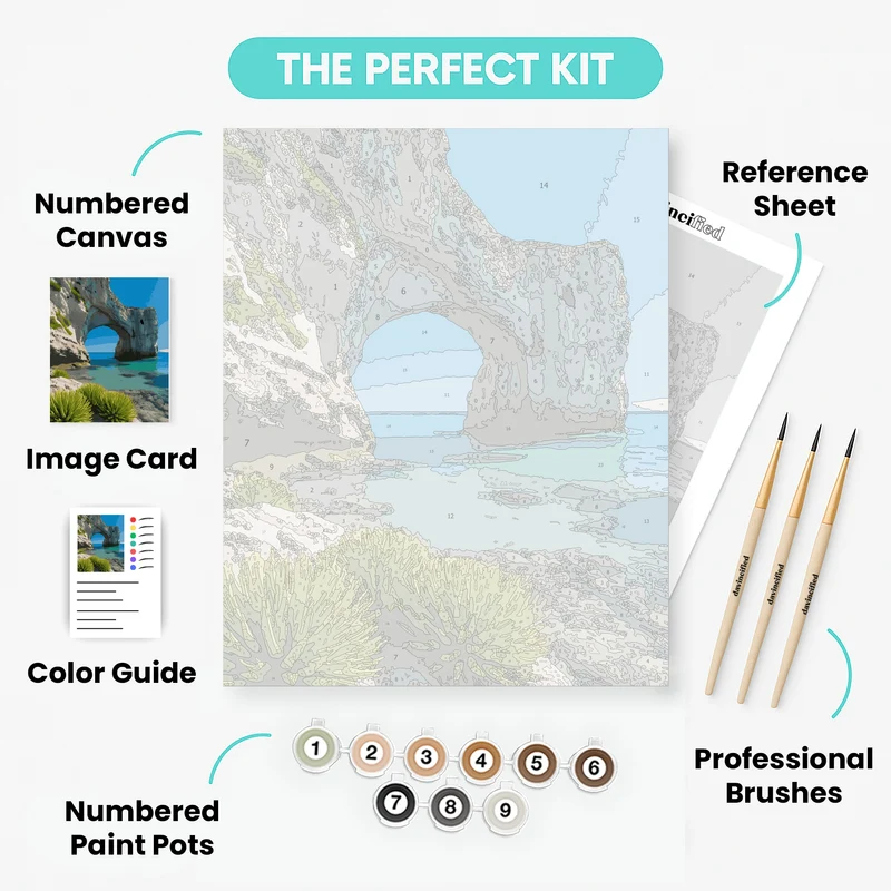 Mediterranean Coastal Arch - Paint by Numbers Kit
