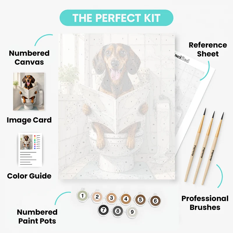Potty Time Pet - Custom Paint by Numbers Kit