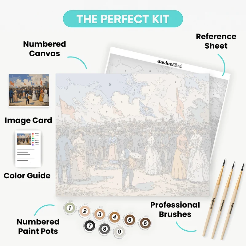 Norwegian Constitution Day Celebration - Paint by Numbers Kit