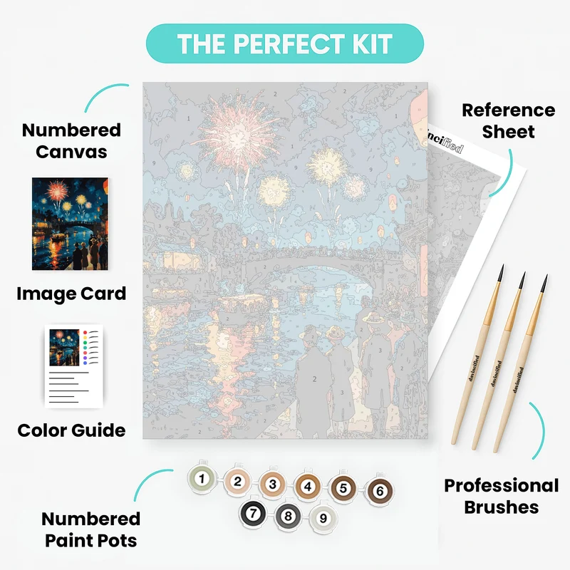 Fireworks Festival Celebration - Paint by Numbers Kit