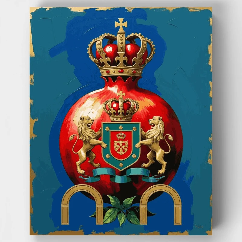 Royal Crown Pomegranate - Paint by Numbers Kit