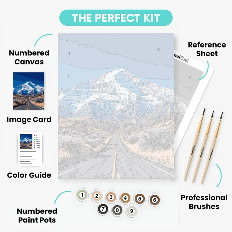 Mountain Highway Adventure - Paint by Numbers Kit