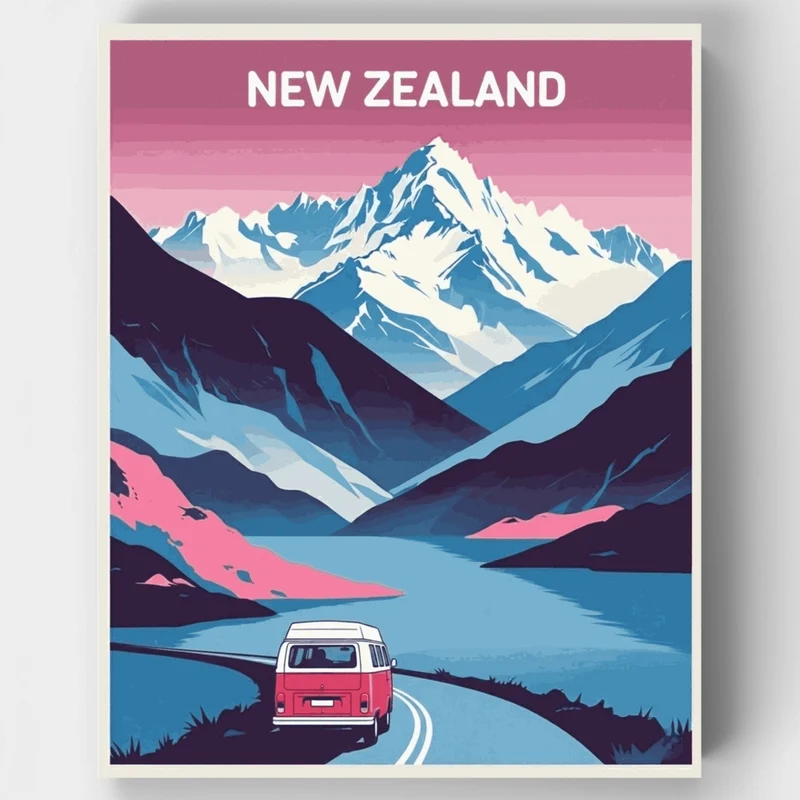 New Zealand - Paint by Numbers Kit