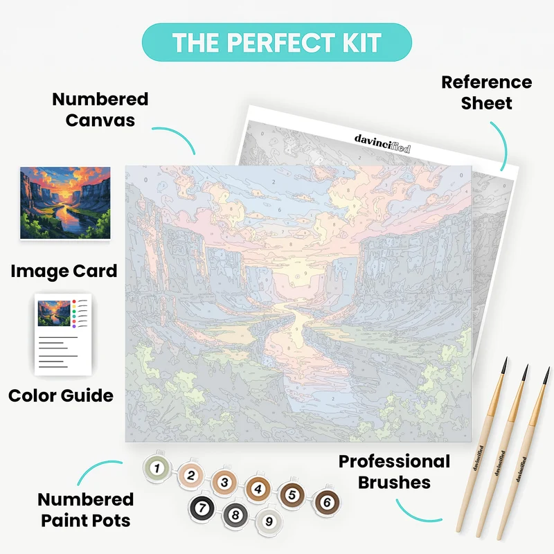 Canyon River Sunset - Paint by Numbers Kit