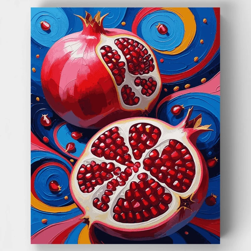 Pomegranate Swirl - Paint by Numbers Kit