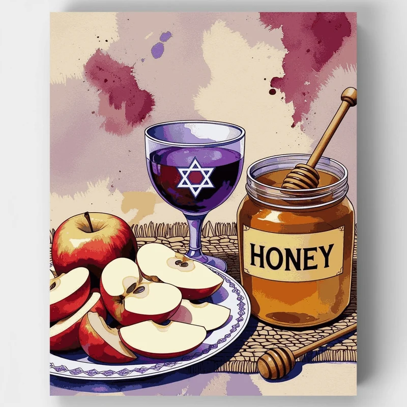 Rosh Hashanah Celebration - Paint by Numbers Kit