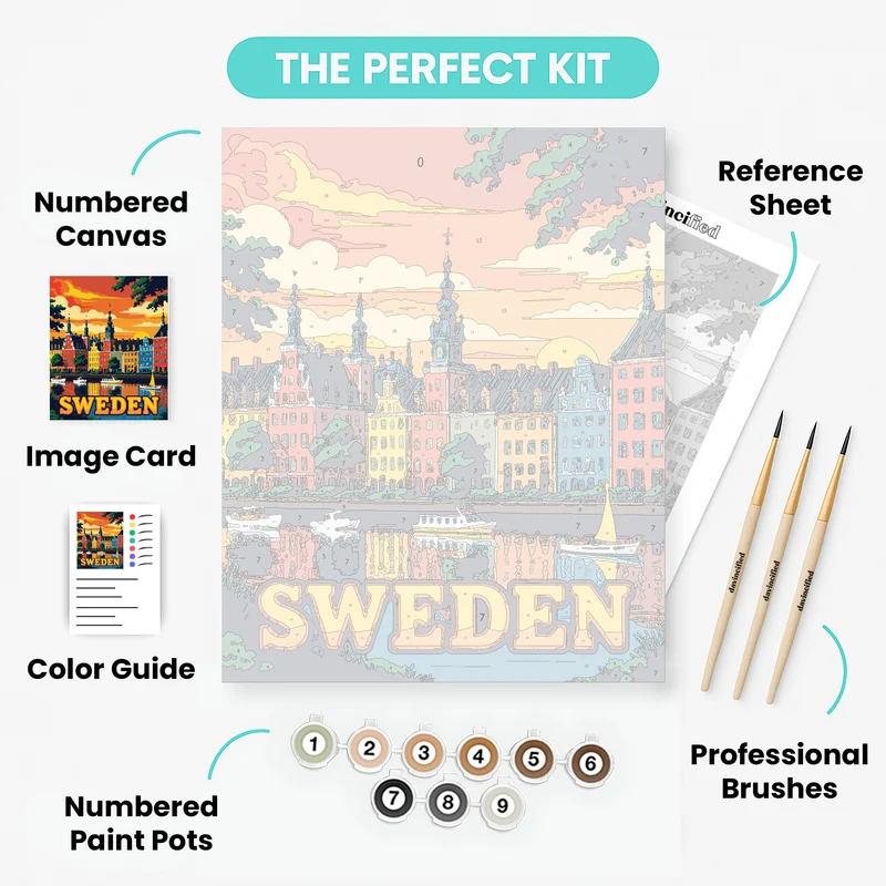 Sweden - Paint by Numbers Kit
