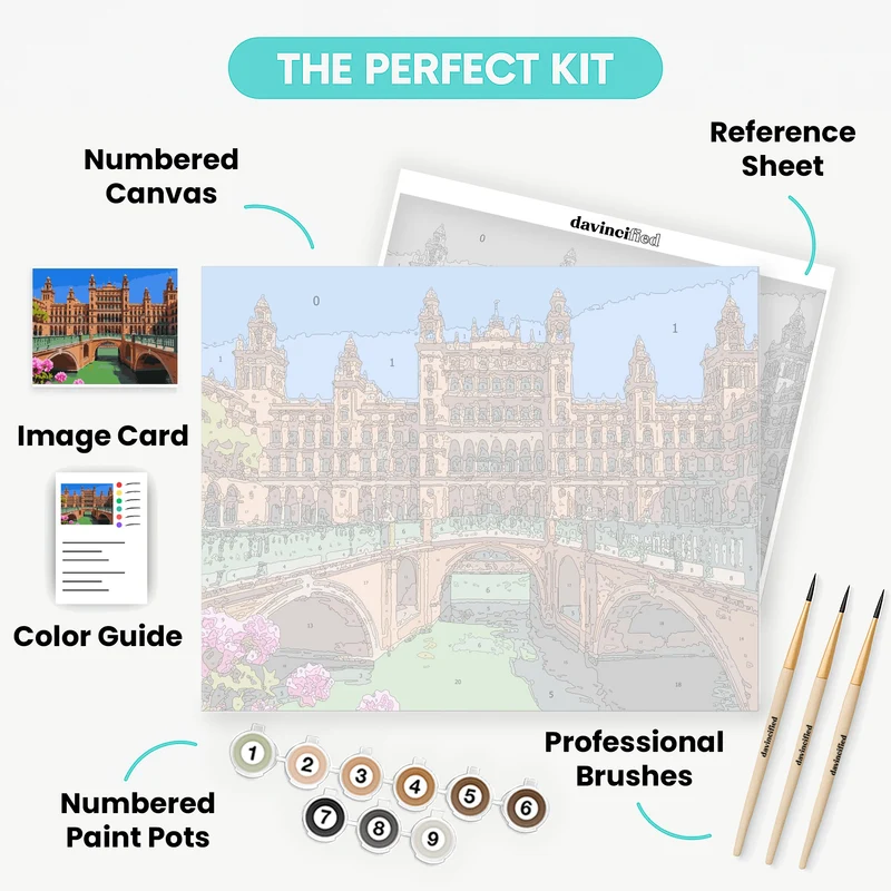 Seville Palace Bridge - Paint by Numbers Kit