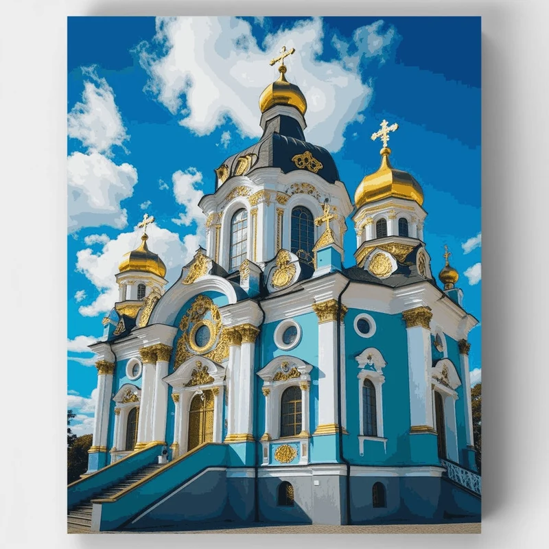 Ukrainian Orthodox Cathedral - Paint by Numbers Kit