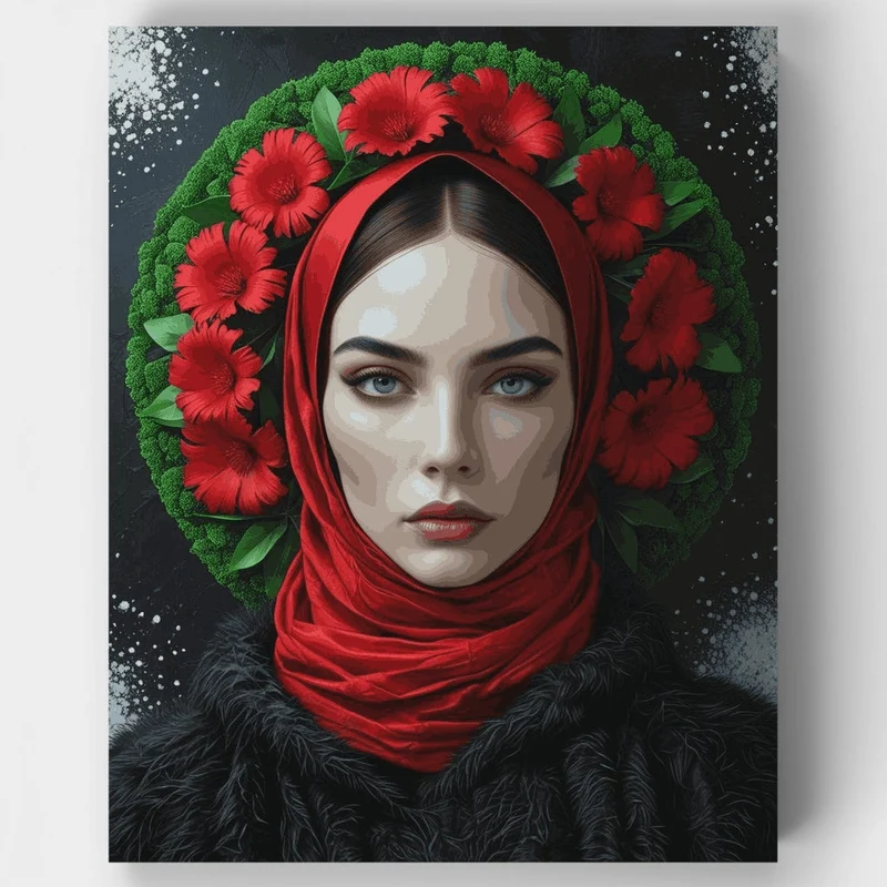 Ukrainian Winter Beauty - Paint by Numbers Kit