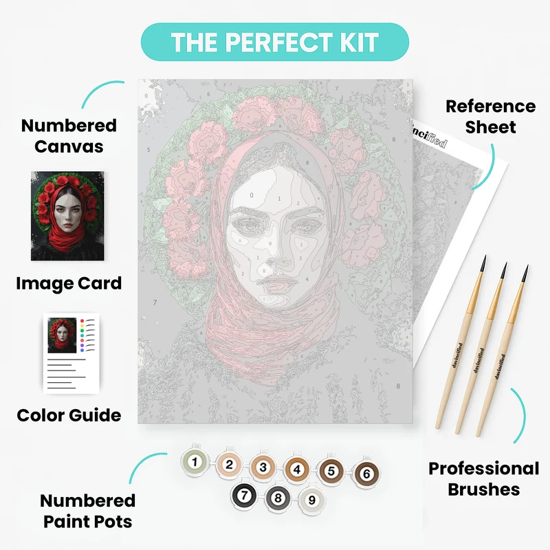 Ukrainian Winter Beauty - Paint by Numbers Kit