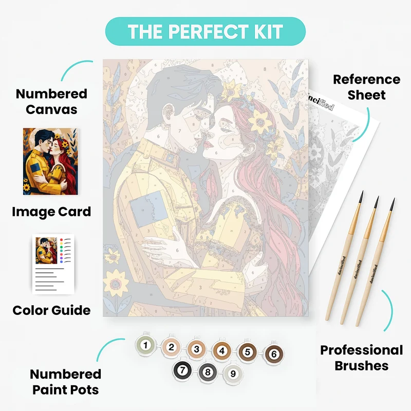 Ukrainian Love Story - Paint by Numbers Kit