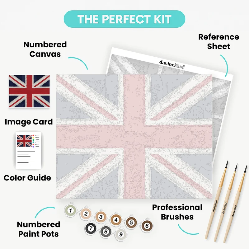 Union Jack Flag - Paint by Numbers Kit