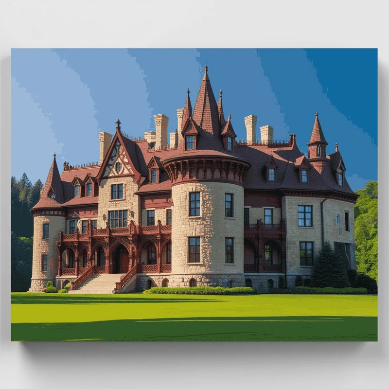 Victorian Castle Manor - Paint by Numbers Kit