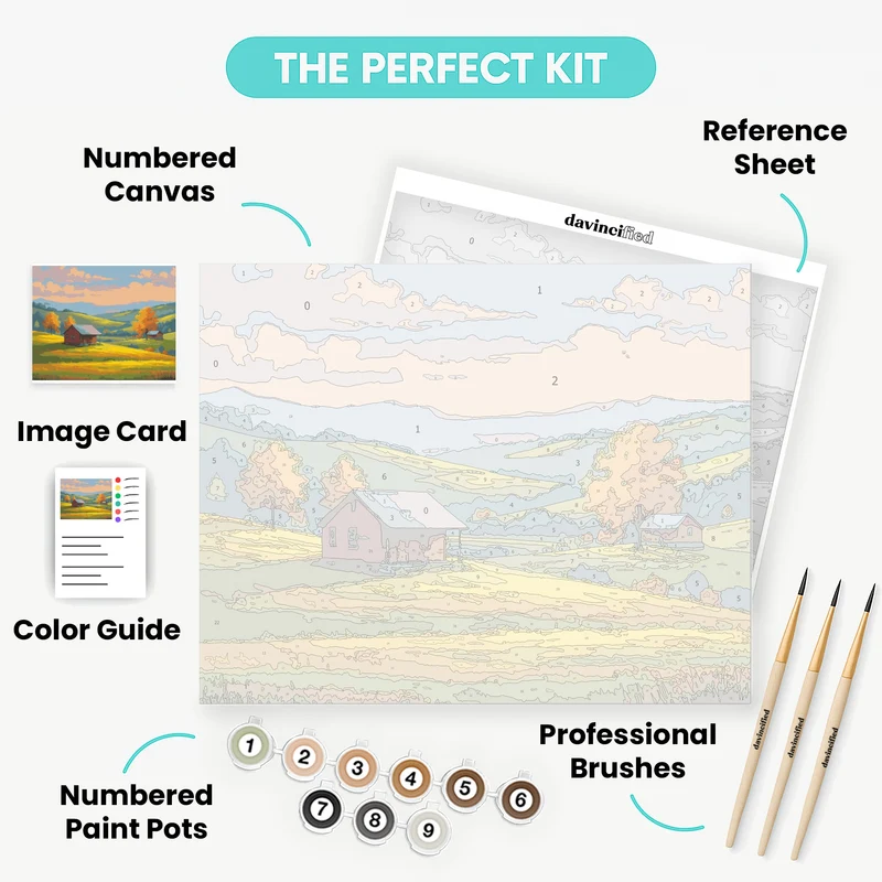 Autumn Countryside Homestead - Paint by Numbers Kit