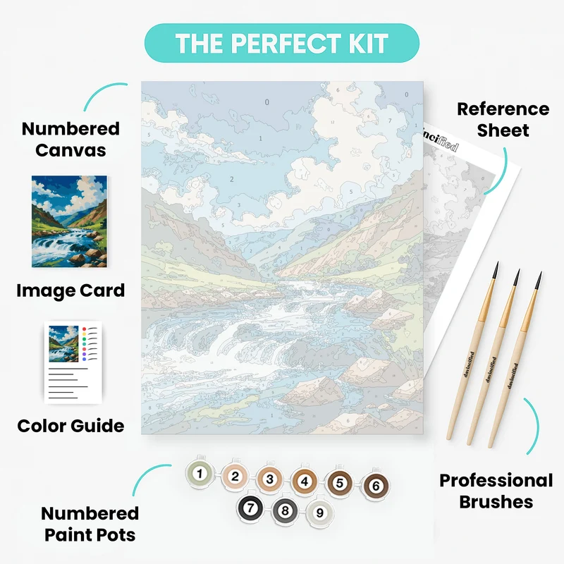 Highland River Rapids - Paint by Numbers Kit