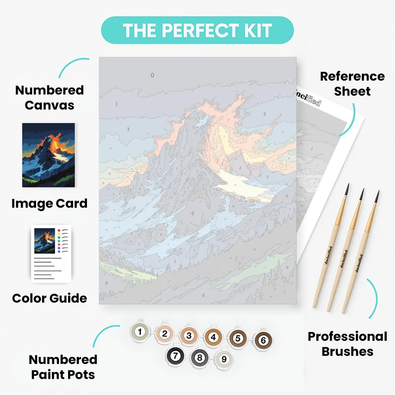 Alpine Sunset Peak - Paint by Numbers Kit