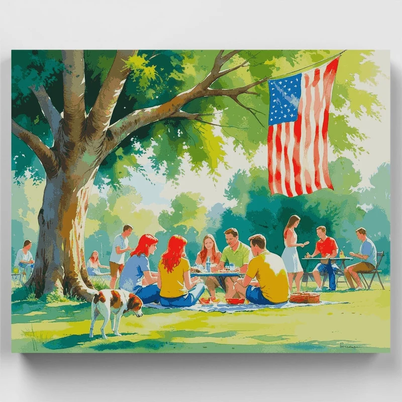 American Picnic Celebration - Paint by Numbers Kit