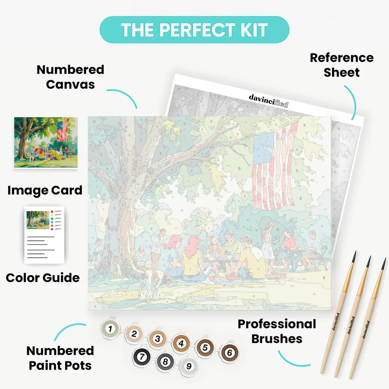American Picnic Celebration - Paint by Numbers Kit