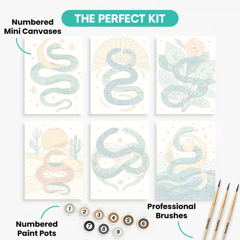 Serpent Mystique - Mini Paint by Numbers Set