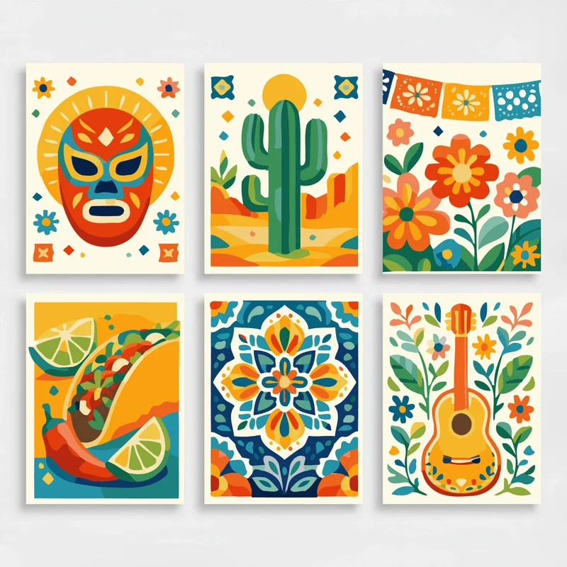 Fiesta Mexicana - Mini Paint by Numbers Set