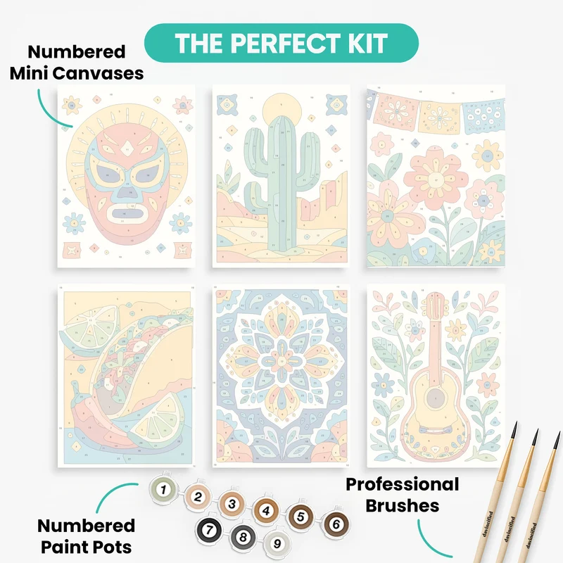 Fiesta Mexicana - Mini Paint by Numbers Set