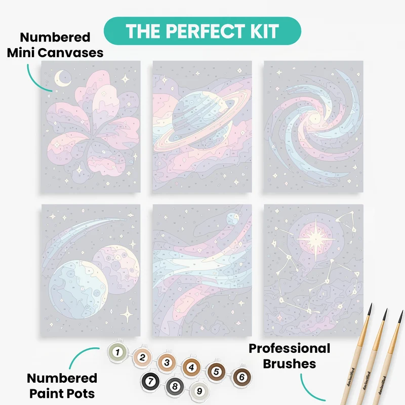 Galaxy - Mini Paint by Numbers Set