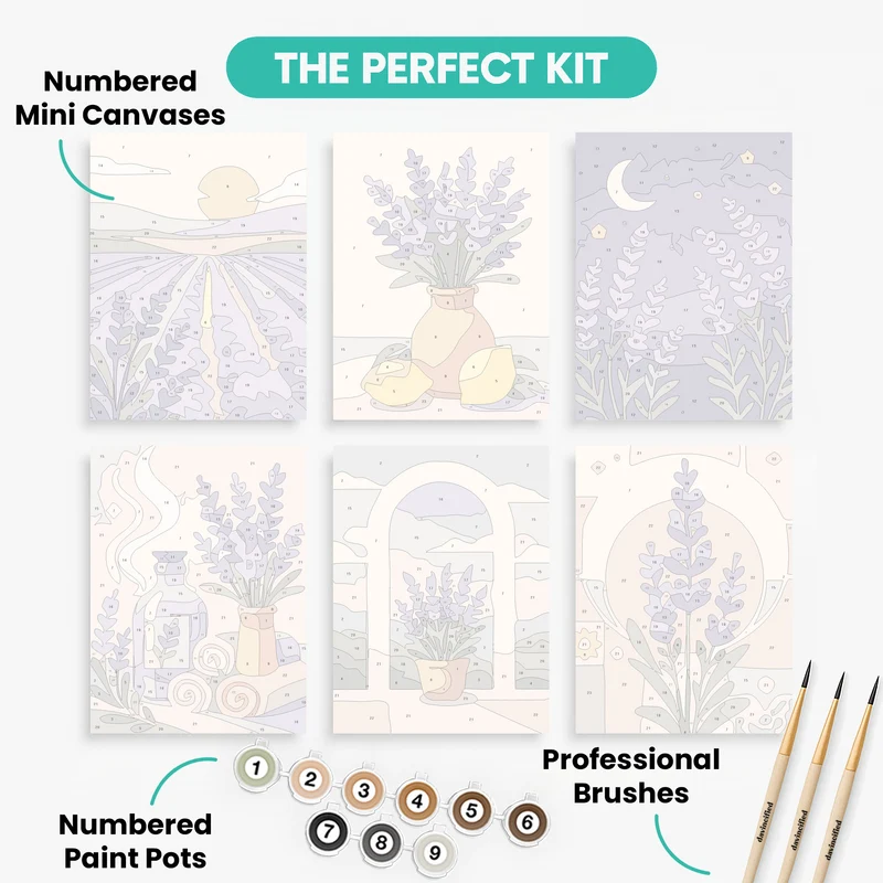 Lavender Dreams - Mini Paint by Numbers Set