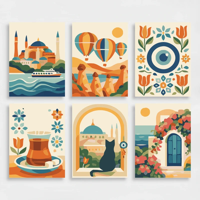 Turkish Treasures - Mini Paint by Numbers Set