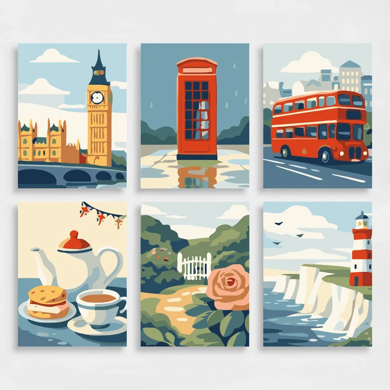 English Heritage - Mini Paint by Numbers Set