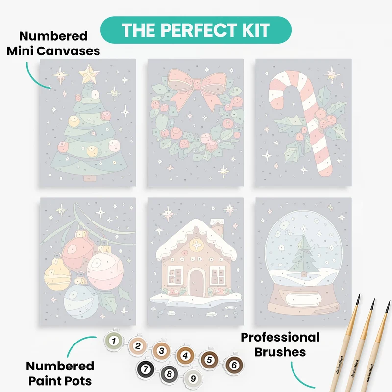 Christmas - Mini Paint by Numbers Set