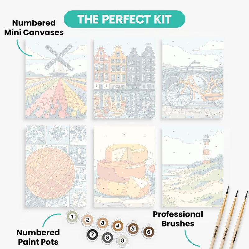 Dutch Heritage - Mini Paint by Numbers Set