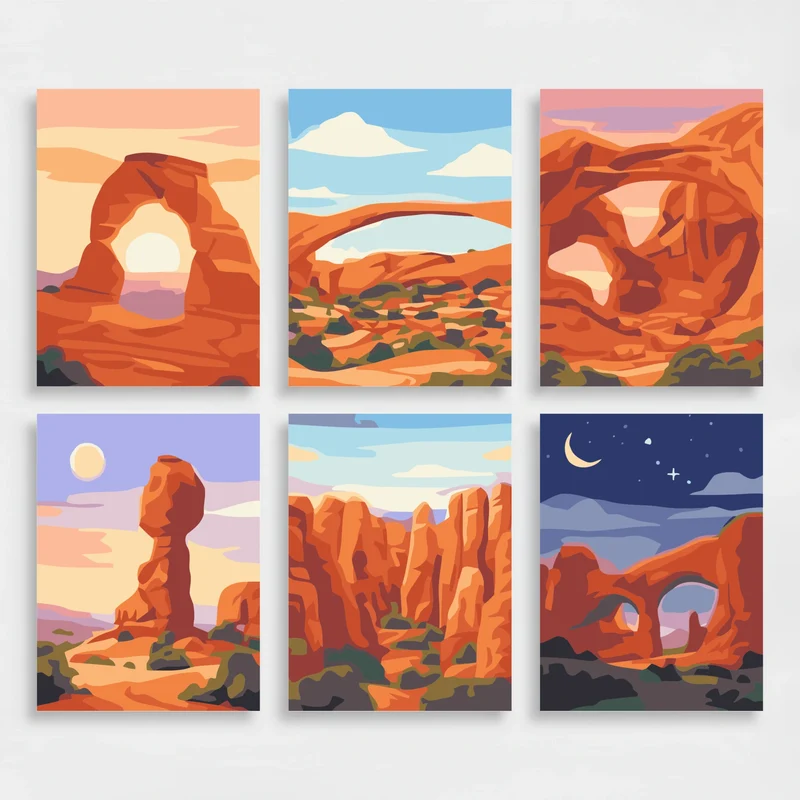 Arches National Park - Mini Paint by Numbers Set