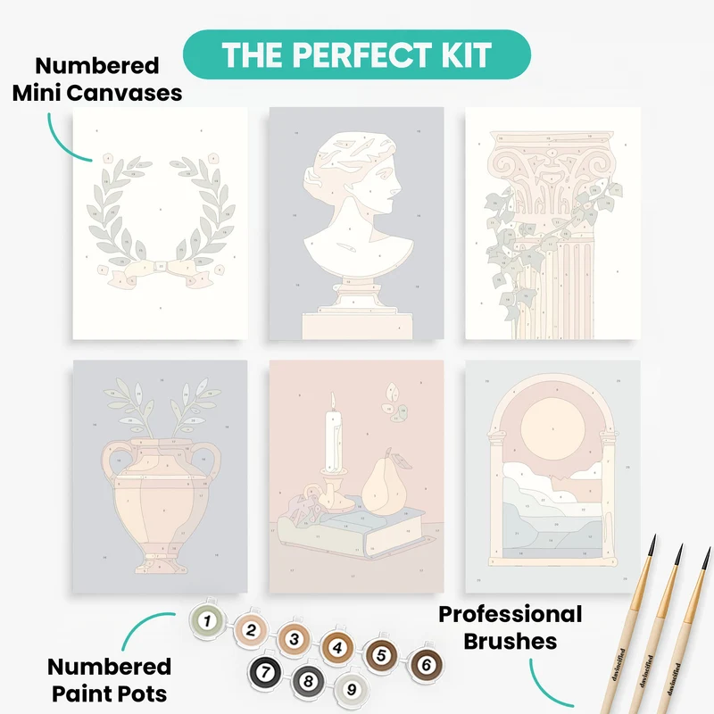 Classical Elegance - Mini Paint by Numbers Set