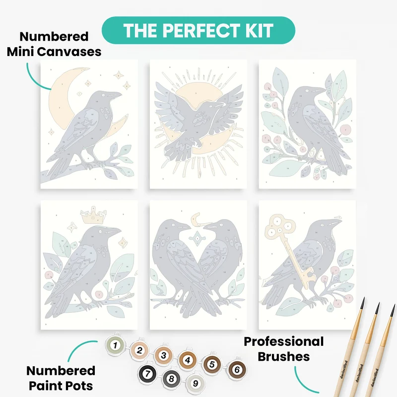 Ravens - Mini Paint by Numbers Set