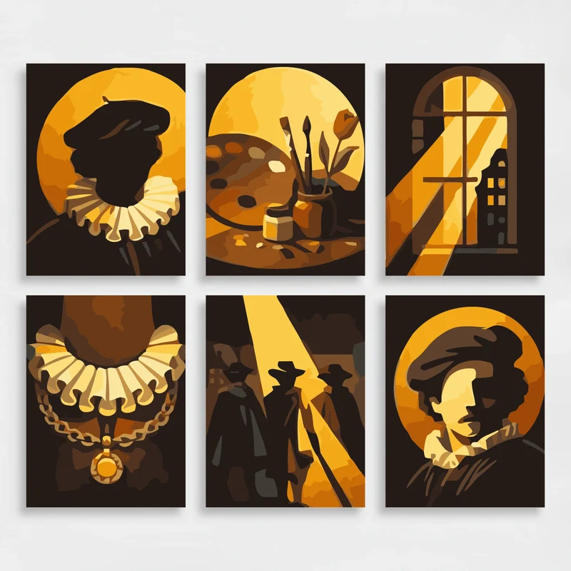 Rembrandt - Mini Paint by Numbers Set