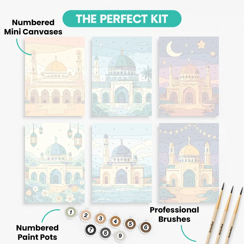 Mosques - Mini Paint by Numbers Set