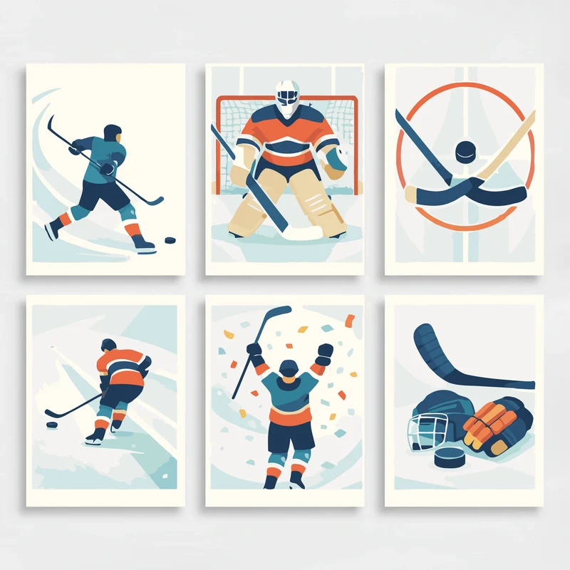 Hockey Heroes - Mini Paint by Numbers Set
