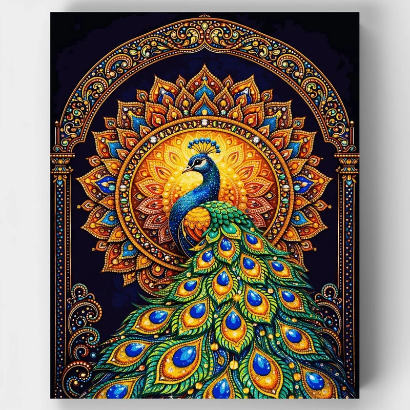"Peacock Of Eternity" Paint by Numbers Kit