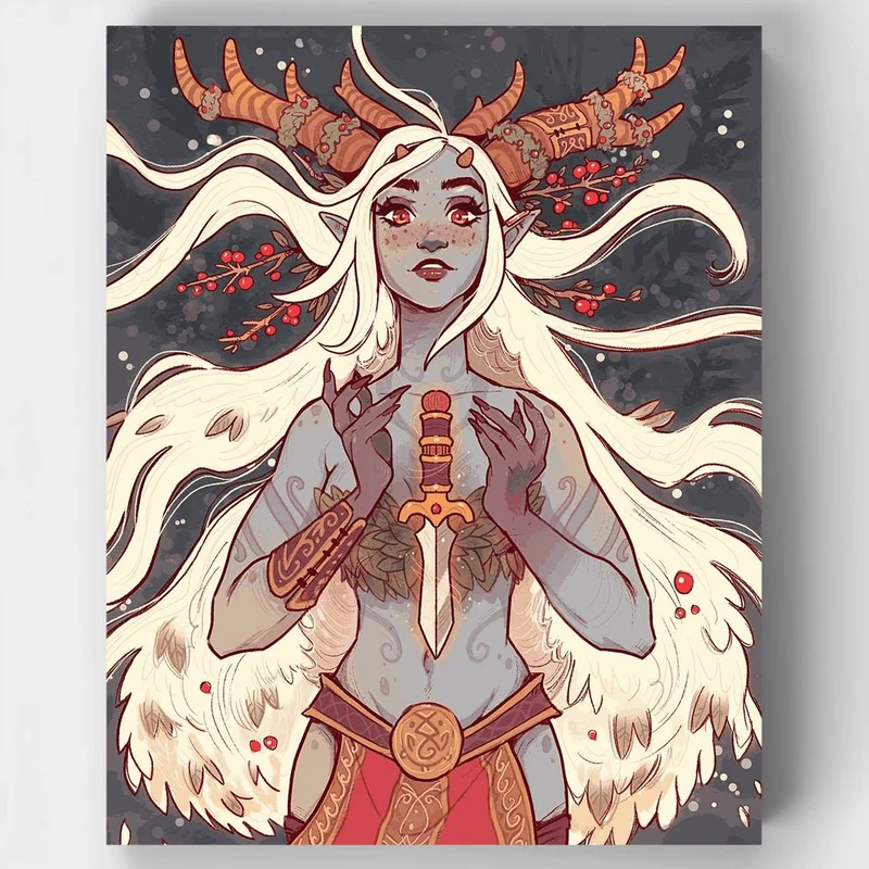"Winter Druid" Paint by Numbers Kit