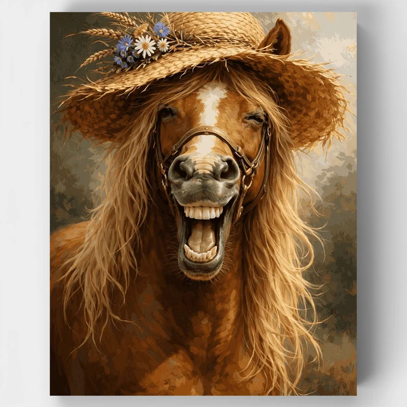 "laughing horse" Paint by Numbers Kit